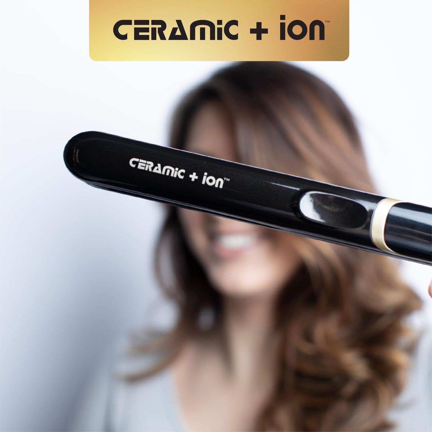 Olivia Garden Ceramic + Ion Professional Flat Iron - Dual Voltage Hair Straightener with Compact 3D Floating Plates - Heats Up to 430°F - Ideal for Short Hair