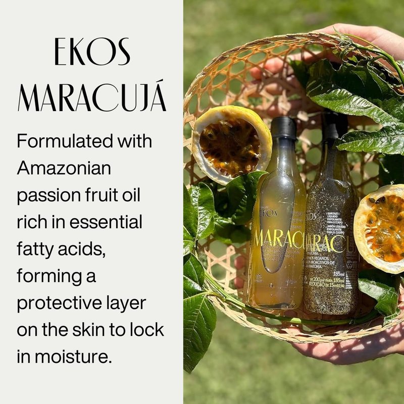natura - Passion Fruit Triple Phase Body Oil – Maracujá Oil Moisturizer for Soft Glowing Skin, Vegan Skincare, Hydrating & Nourishing Brazilian Beauty – 6.7 fl oz (200ml)