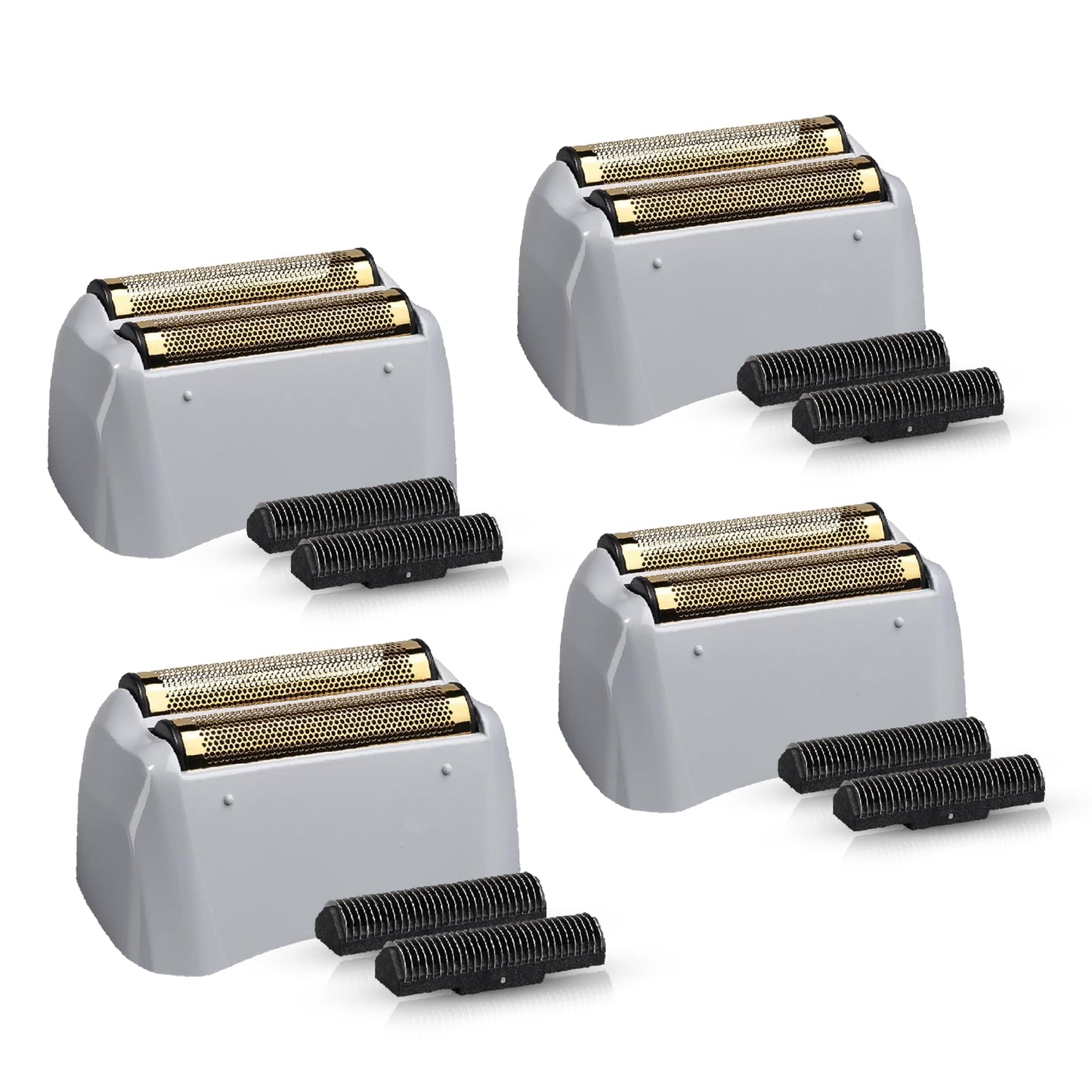 FAMELEC 4 Pack Replacement Foils and Cutters for Andis Shavers TS-1 TS-2 Pro Foil Lithium Titanium Foil Shaver, Cord/Cordless, Smooth Shaving Cordless Shaver #17150 17235 17220 17155 17160 17280