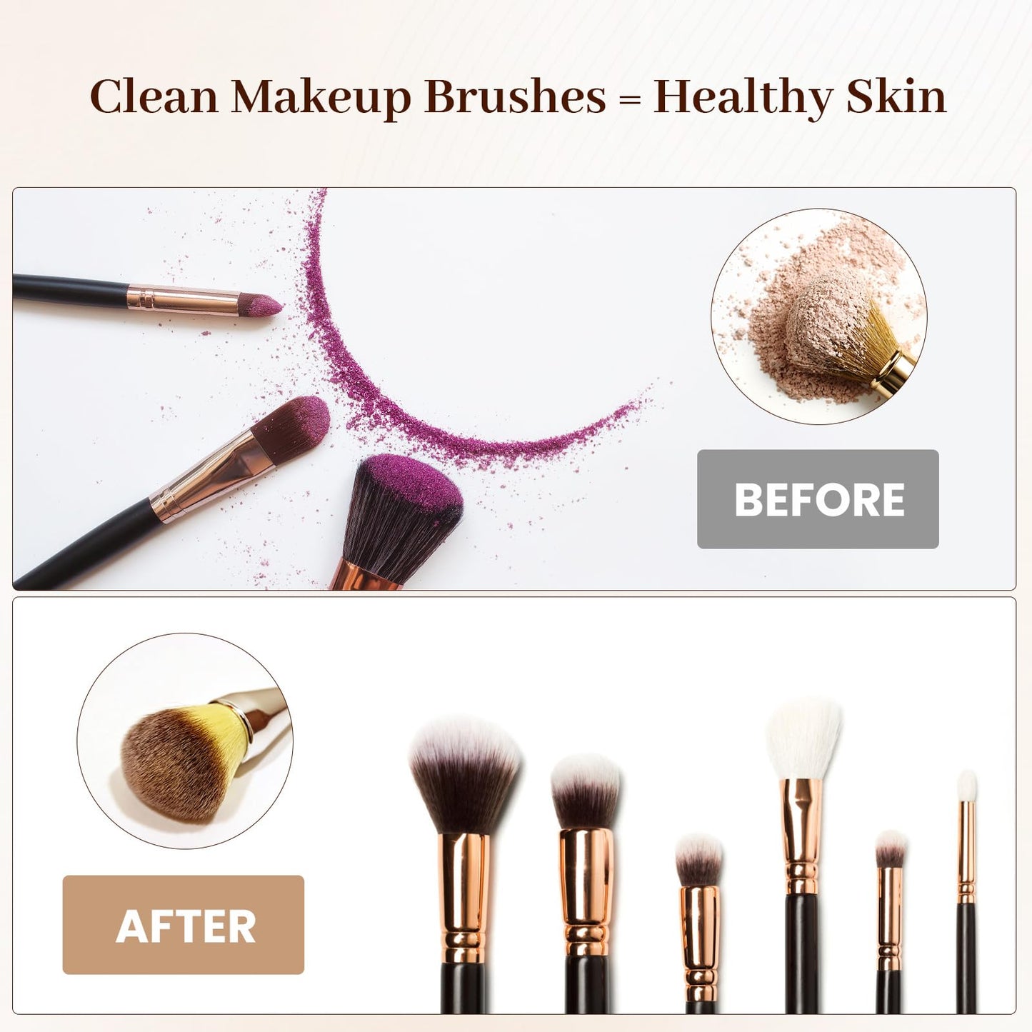 RICRIS Electric Makeup Brush Cleaner and Dryer Machine - Super Fast Clean and Dry Make Up Brushes - Automatic Cosmetic Brush Spinner Washer Tools