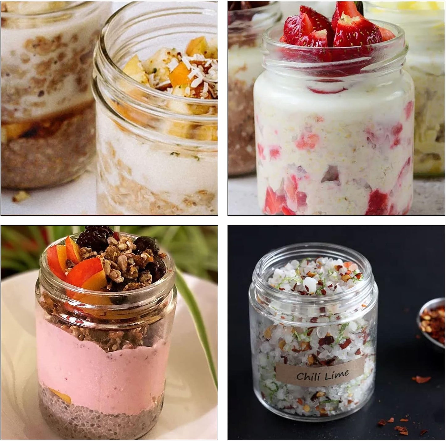 Clear Plastic Jars - 46 Pack 8 OZ Storage Containers for Slime, Food & Beauty Products | BPA Free