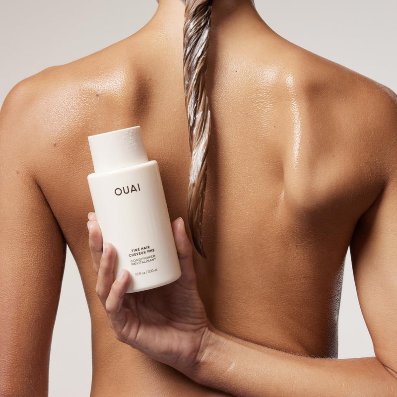 OUAI Fine Hair Conditioner Refill - Volumizing Keratin & Biotin Formula for Softness & Bounce | 32 Oz