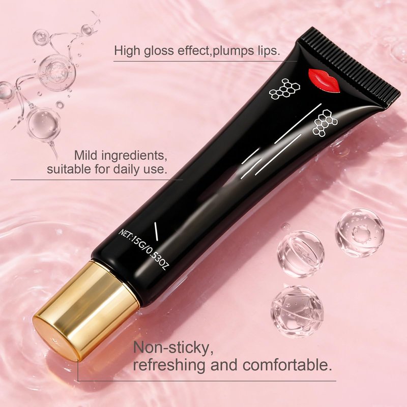 Lip Booster Plumping Serum - 24-Hour Volumizing Lip Treatment, Deeply Hydrating & Nourishing Gloss for Dry Lips, Enhances Lip Elasticity - Glovera Labios Carnosos (1PC)