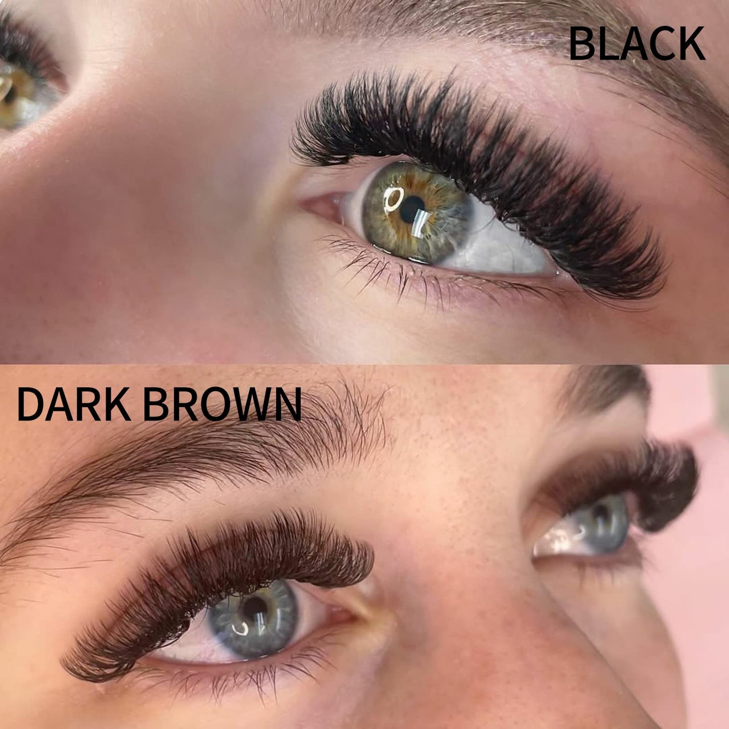 Premade Brown Eyelash Extension 500 Fans Handmade Loose Volume Lashes 10D Pre-made Fans 0.07mm C/D Curl 13-20mm Mixed Volume Eyelash Extensions (500PCS-10D-0.07-D, 13-20mm MIXED)