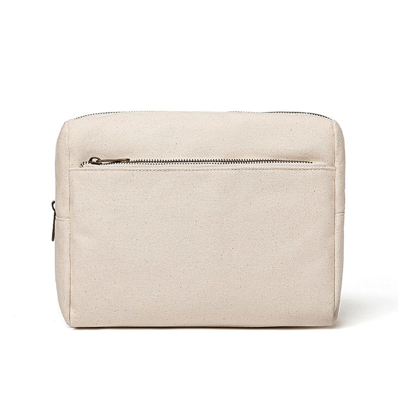 YONBEN Cosmetic Bag Makeup Bag Organizer with Multi-pocket Compartments Lightweight Travel Toiletry Bag for Women Interior and Exterior with Zippered Pockets (Beige)