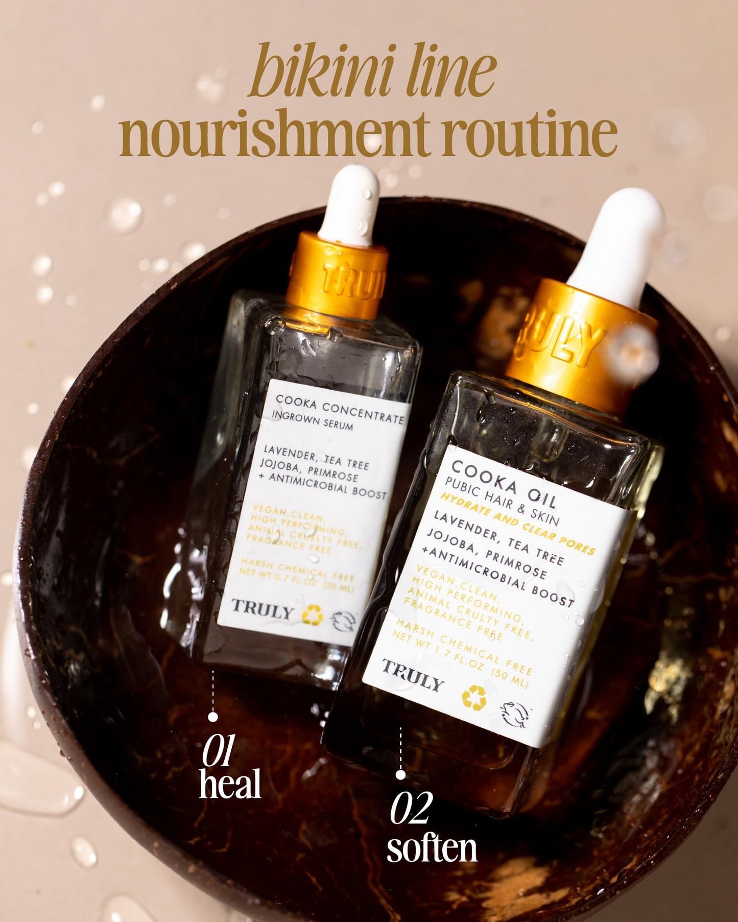 Truly Beauty Cooka Concentrate | Ingrown Hair & Redness Relief Serum | Hydrating Jojoba, Lavender & Tea Tree Oil | Helps Soothes Sensitive Skin