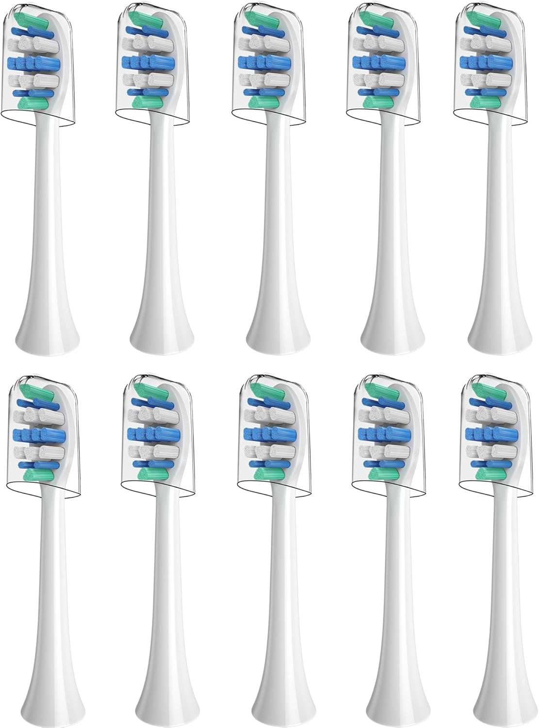 Replacement Toothbrush Heads for Philips Sonicare | 10-Pack Standard Brush Heads for DiamondClean & ProtectiveClean Models, White