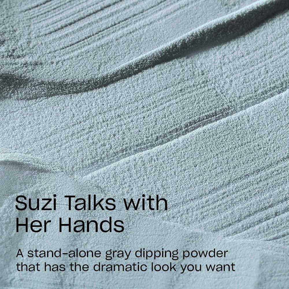OPI Powder Perfection Suzi Talks with Her Hands | Opaque Muted Gray Crème Nail Dipping Powder | Muse of Milan Collection