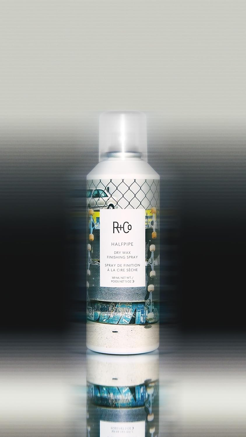 R+Co Halfpipe Dry Wax Finishing Spray - Workable Texture & Buildable Hold | Vegan, 5 Oz