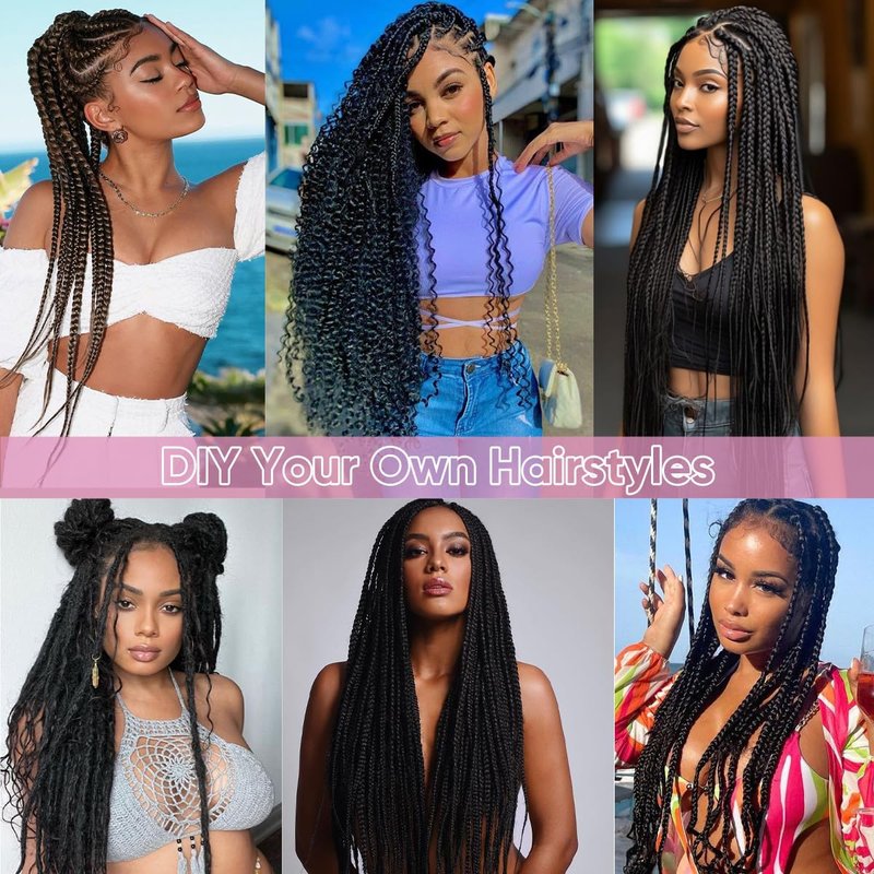 Human Braiding Hair - 14 Inch Deep Wave Bulk Hair for Boho Braids | 100g 12A Virgin Curly (Natural Color)