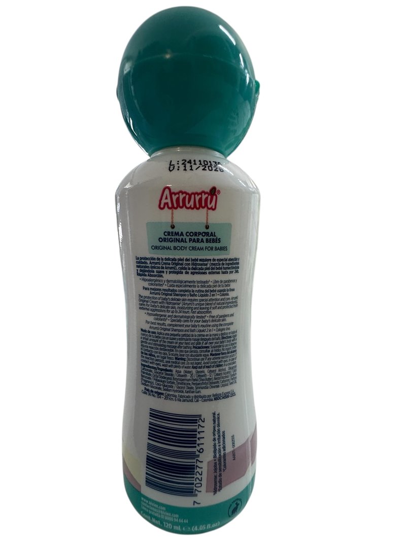 Arrurru Colonia Original Pink 27.05 oz or 800 Ml + crema original 220 ml