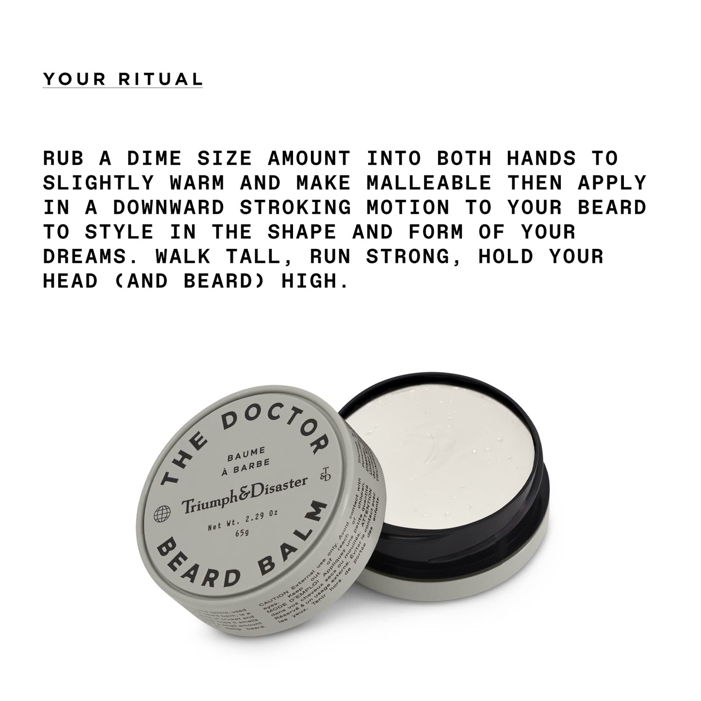 TRIUMPH & DISASTER | The Doctor Beard Balm | Firm Hold & Non-Greasy - Natural Finish, 2.29 oz