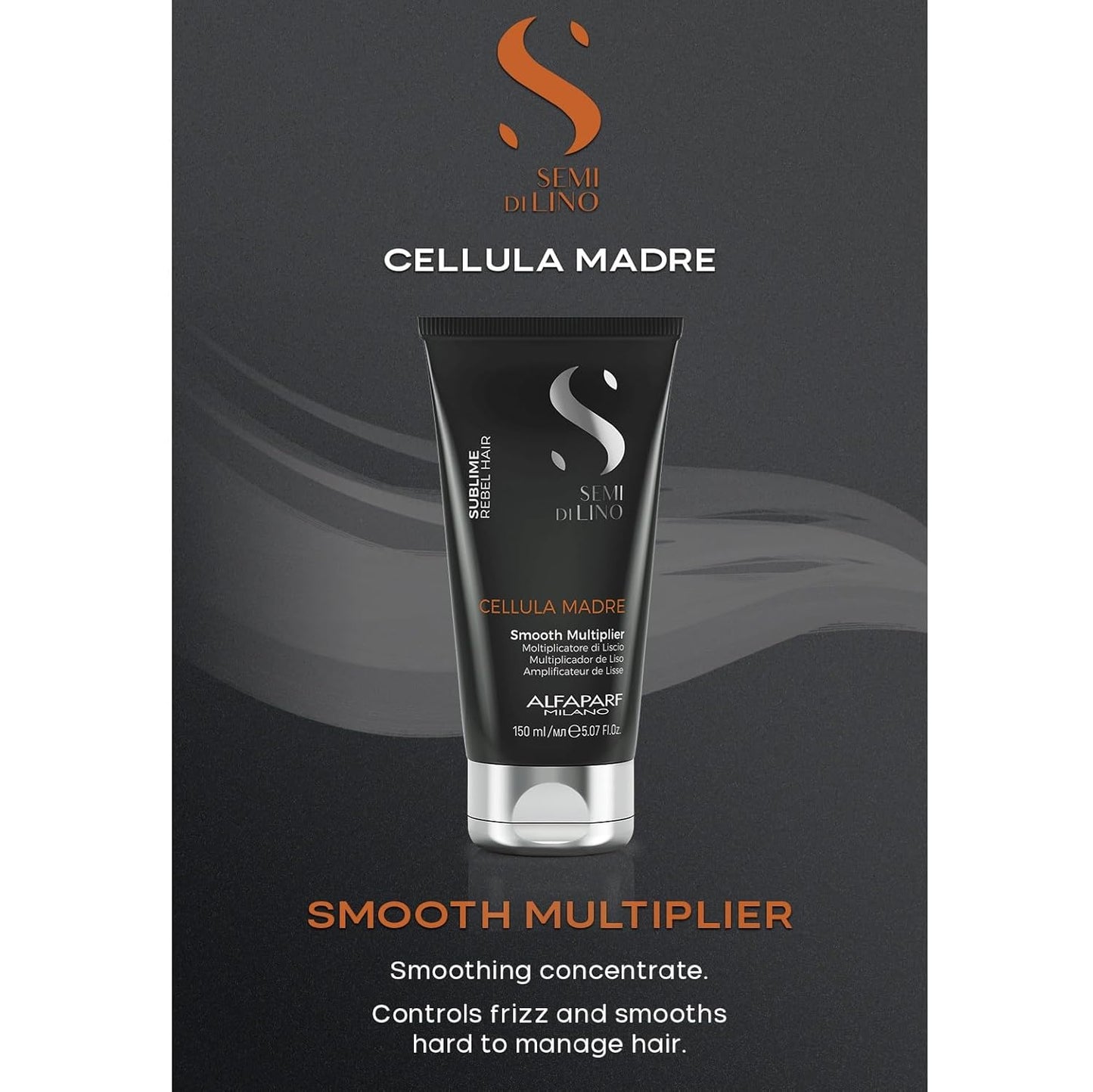 Alfaparf Milano Semi di Lino Hair Smooth Multiplier Set - Controls Frizz & Enhances Color | 2-Piece Set