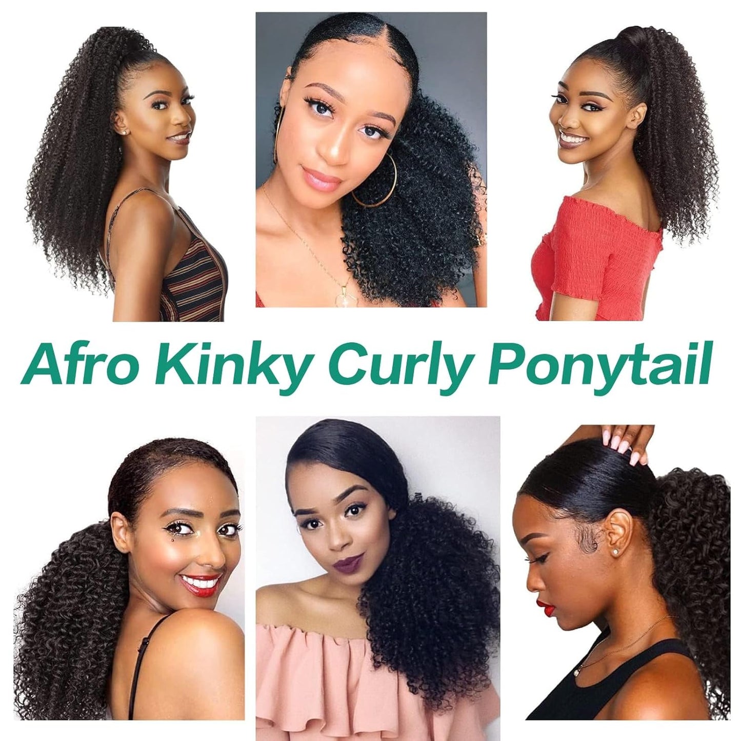Afro Puff Drawstring Ponytail | 12-Inch Human Hair Kinky Curly Extension for Black Women