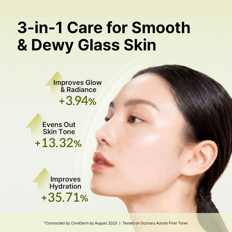Ooznary Vita 3 Aurora Fixer Toner with Vitamin ACE and Triple Centella for Even Tone Solution | Korean Skin Care | 2.03 fl.oz 60ml