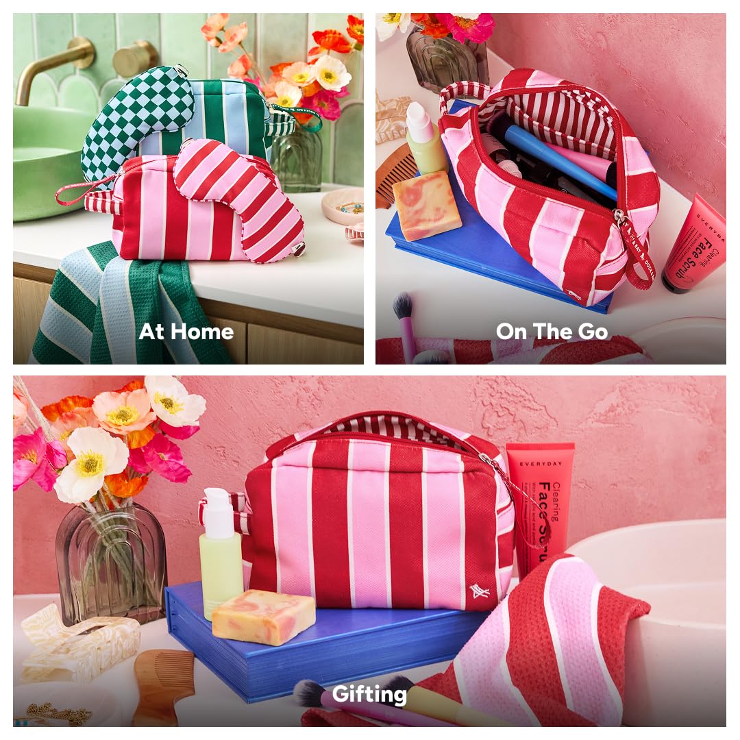 Dock & Bay Toiletry Bag - Large Travel Toiletries Kit - Cherry Bomb
