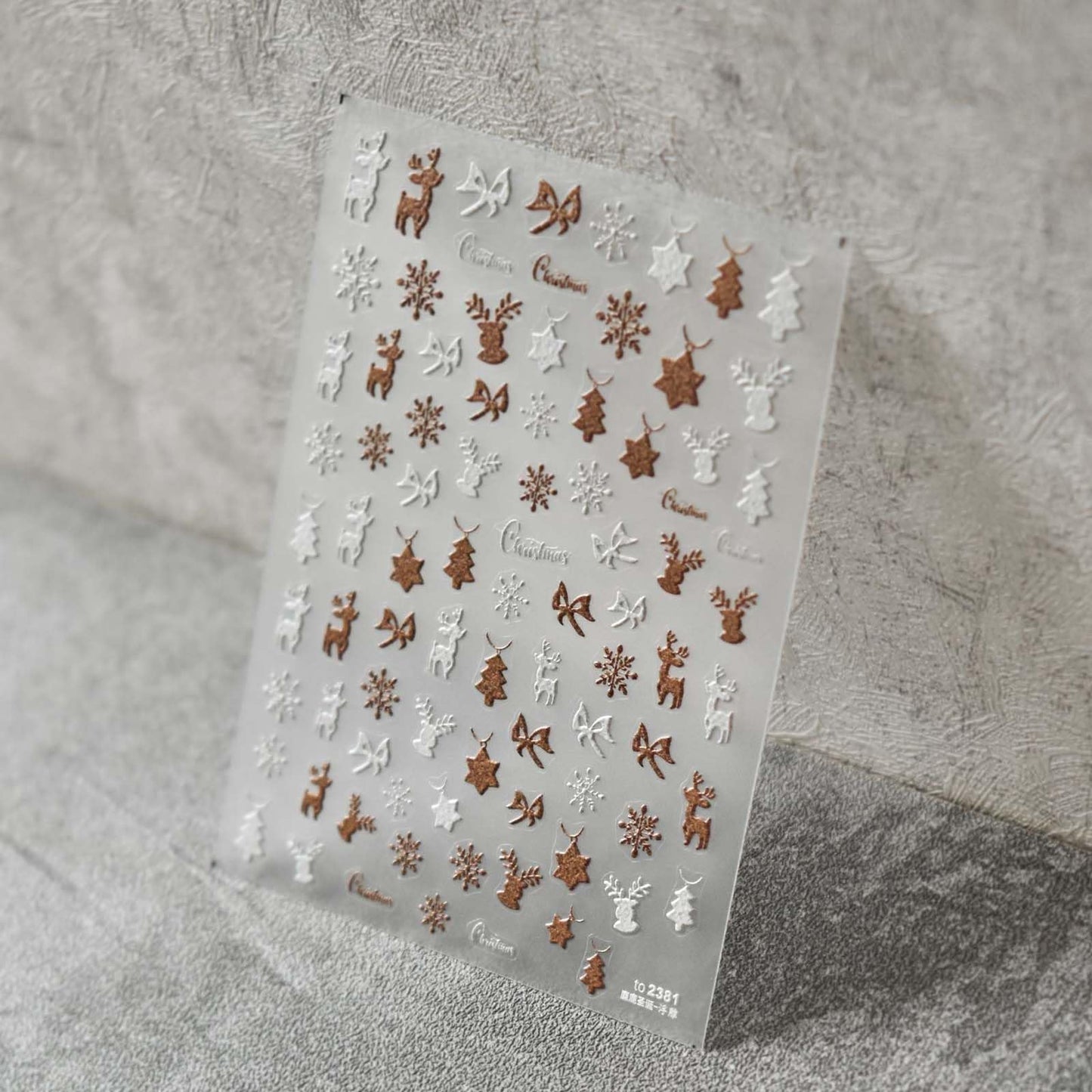 4 Sheet Christmas Nail Art Stickers Xmas Nail Decals 5D Self-Adhesive Winter Nail Sticker Snowflakes Christmas Tree Elk Gingerbread Man Snowman Design for Women Holiday Manicure Decoration