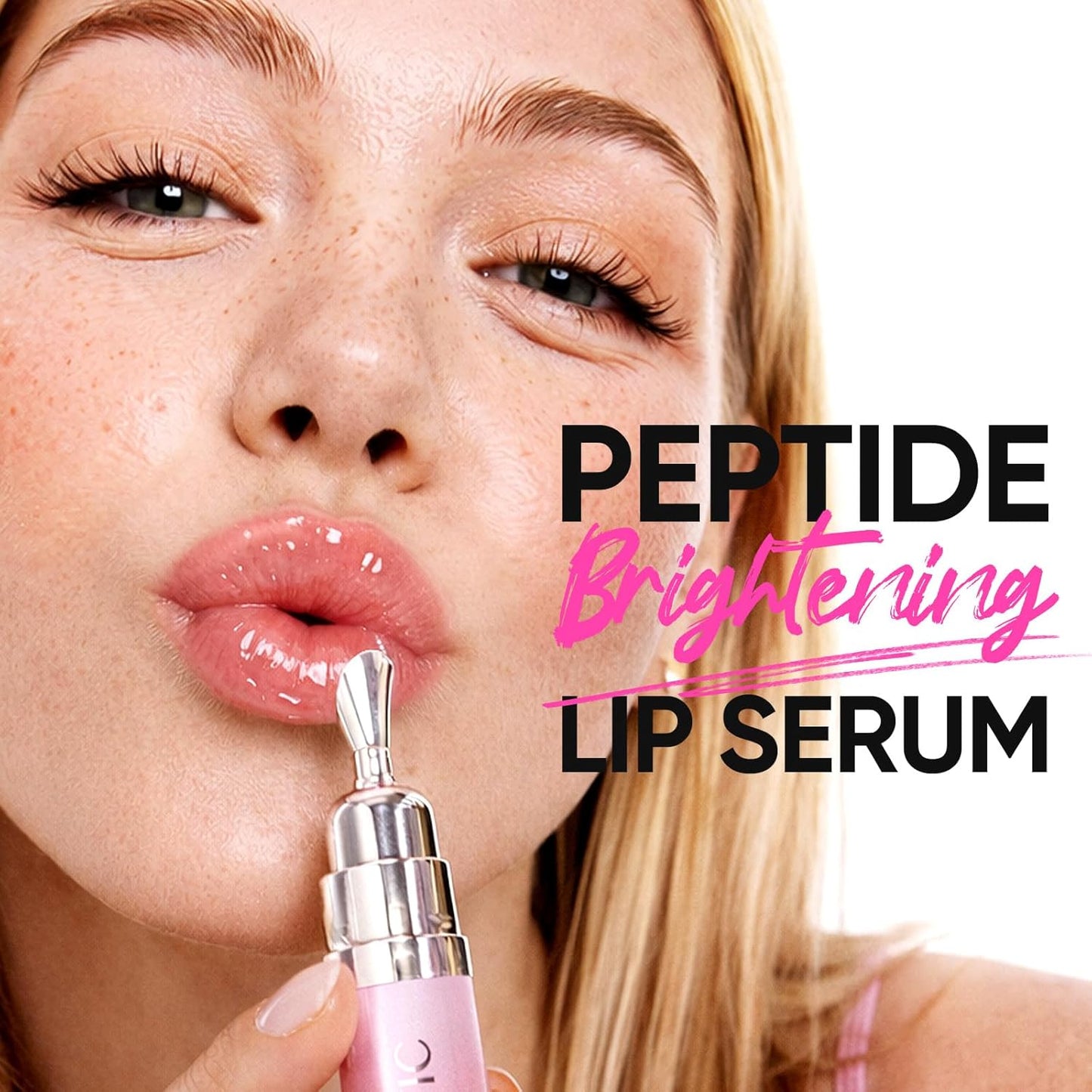 Peptide Brightening Lip Serum - Hydrating & Plumping Tinted Lip Gloss with Polypeptides | 04 Pink Berry
