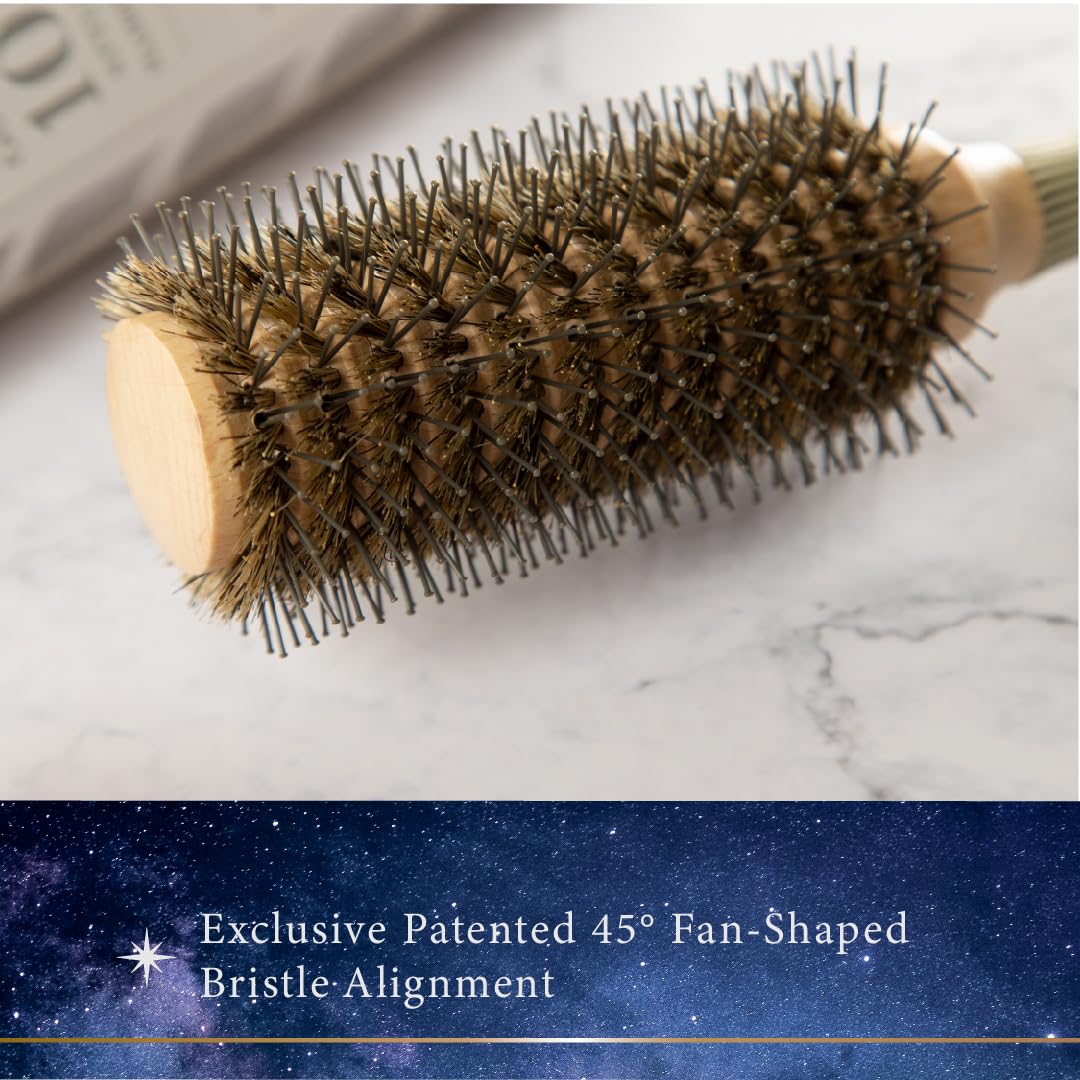 Pandora's Beauty Box The 101 GoShiny hairbrush/FSC Wooden Brush/Styling/BlowOut/Heat Resistance Brush/Boar Bristle Hair Brush/Roller Brush/Round Brush (Mini,)