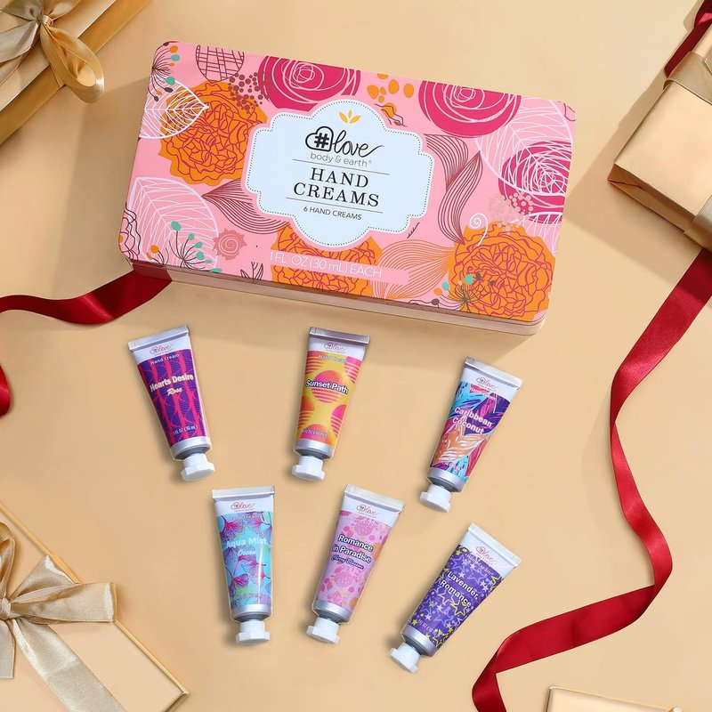 BODY & EARTH # LOVE Hand Cream for Women Hand Lotion Sets, Travel Size Hand Cream Gifts for Women Thanksgiving Day Christmas Day Gifts