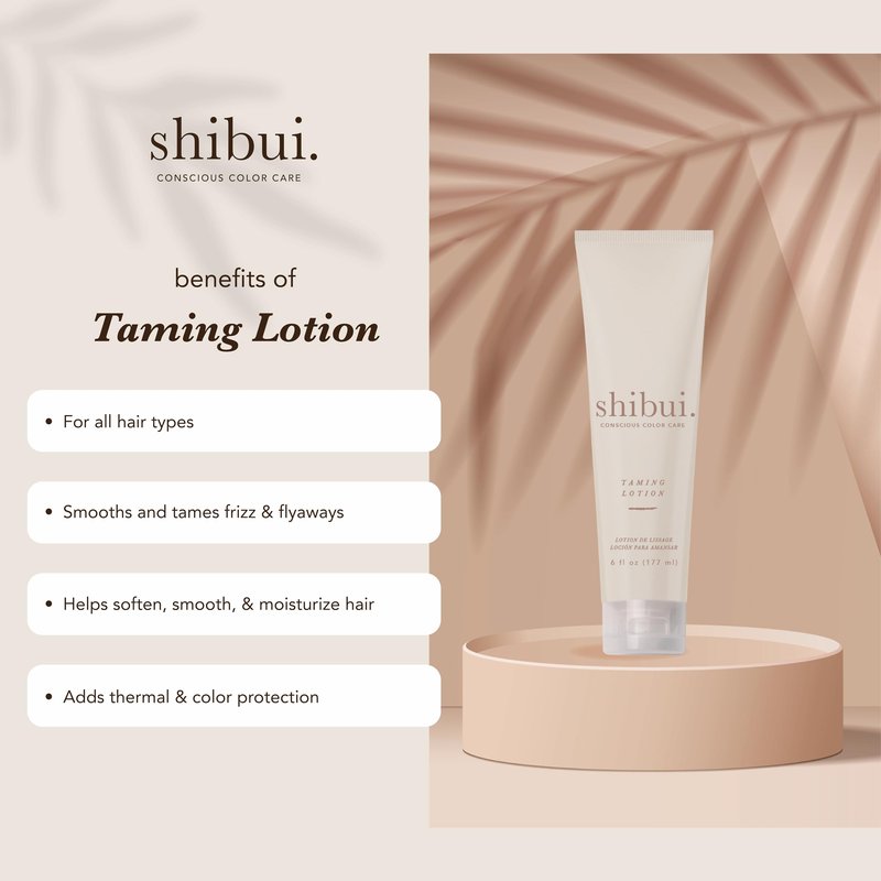 SHIBUI Taming Lotion, Frizz Control & Thermal Protection, Adds Shine & Smooths Loose Strands, Vegan & Sulfate-Free, 6 Fl Oz