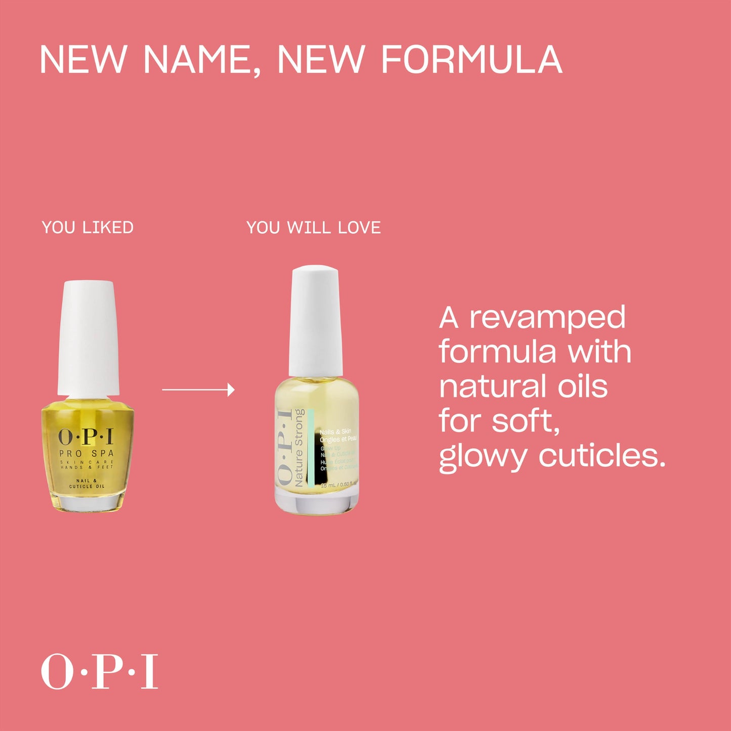 OPI Nature Strong Nails & Skin - Glow Up Nail & Cuticle Oil with Brush | Lightweight, Nourishing Natural Oil Blend Moisturizes Dry Cuticles | Enriched with Vitamin E | 0.5 Fl Oz | 15 mL