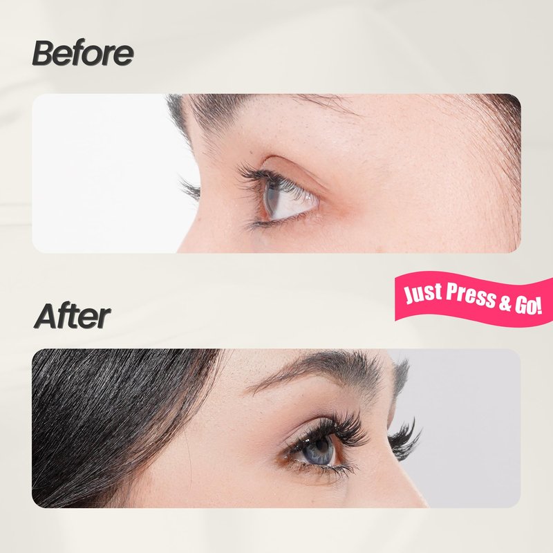 Press-On No Glue Needed Lash Clusters 72Pcs丨Self Adhesive Eyelashes 10-16mm丨Wispy Cateye Look丨Reusable & No Residue丨Beginner Friendly Extension Kit by GlamReal
