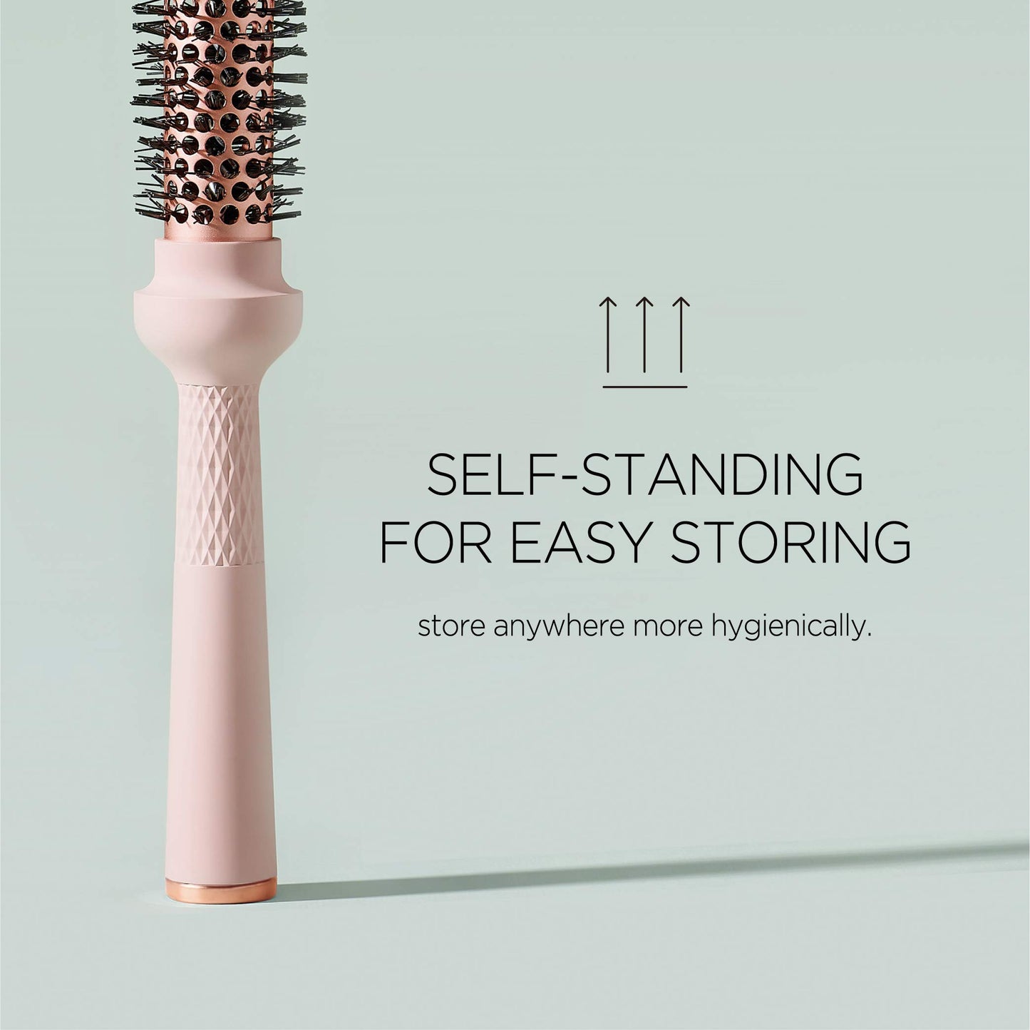 F3 Systems Magic Curling Round Brush (1 Inch) - Non-electronic, Self-Standing Round Brush, Great Blowout, Ceramic Coated Barrel, Quick Styling, Ionic Thermal Barrel, Volumizer, Styler
