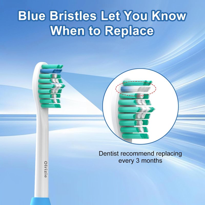 Sonicare Electric Toothbrush E-Series Replacement Heads for Philips Sonicare Replacement Toothbrush Heads Fit for Essence Xtreme Elite Advance and Cleancare，6 Pack