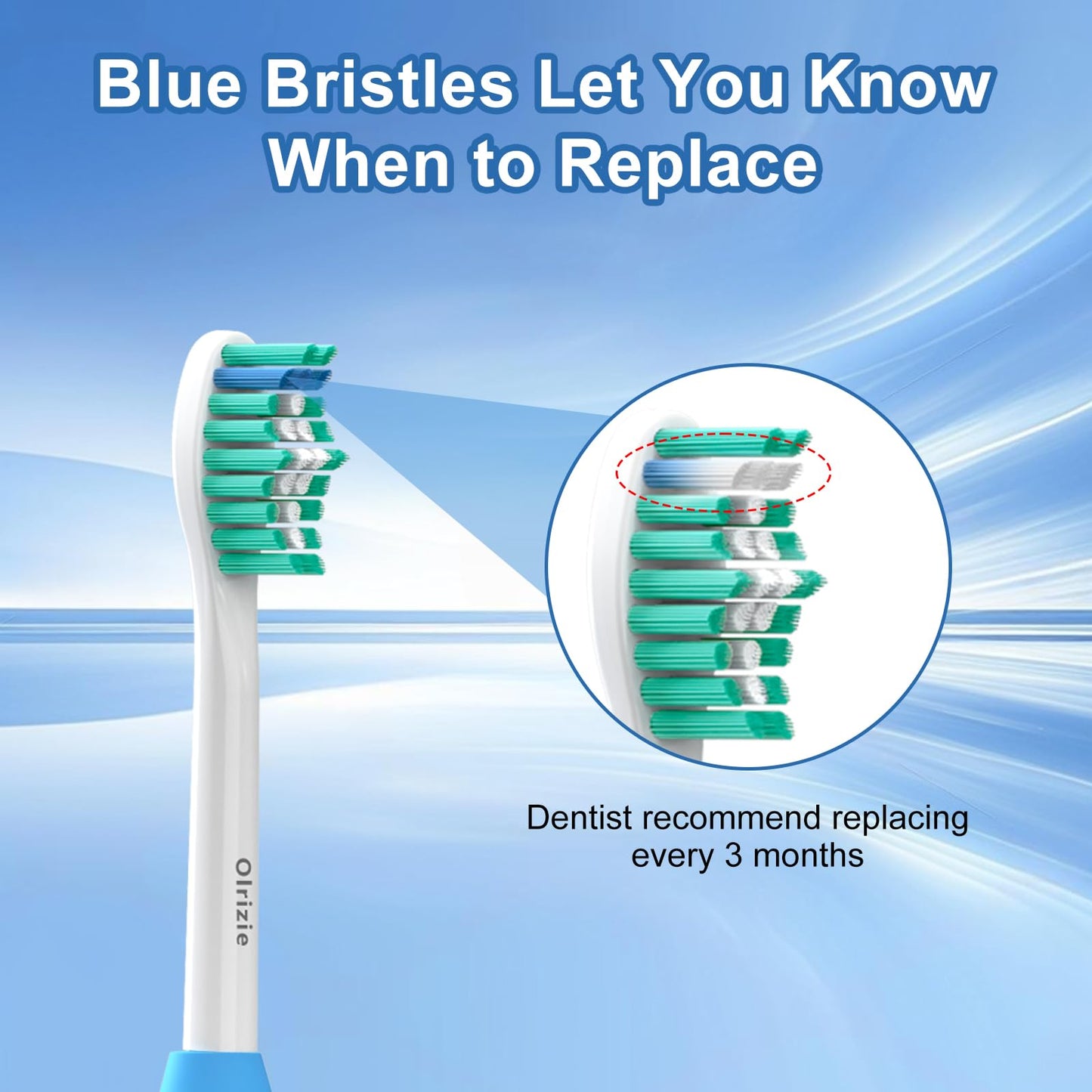Sonicare Electric Toothbrush E-Series Replacement Heads for Philips Sonicare Replacement Toothbrush Heads Fit for Essence Xtreme Elite Advance and Cleancare，6 Pack