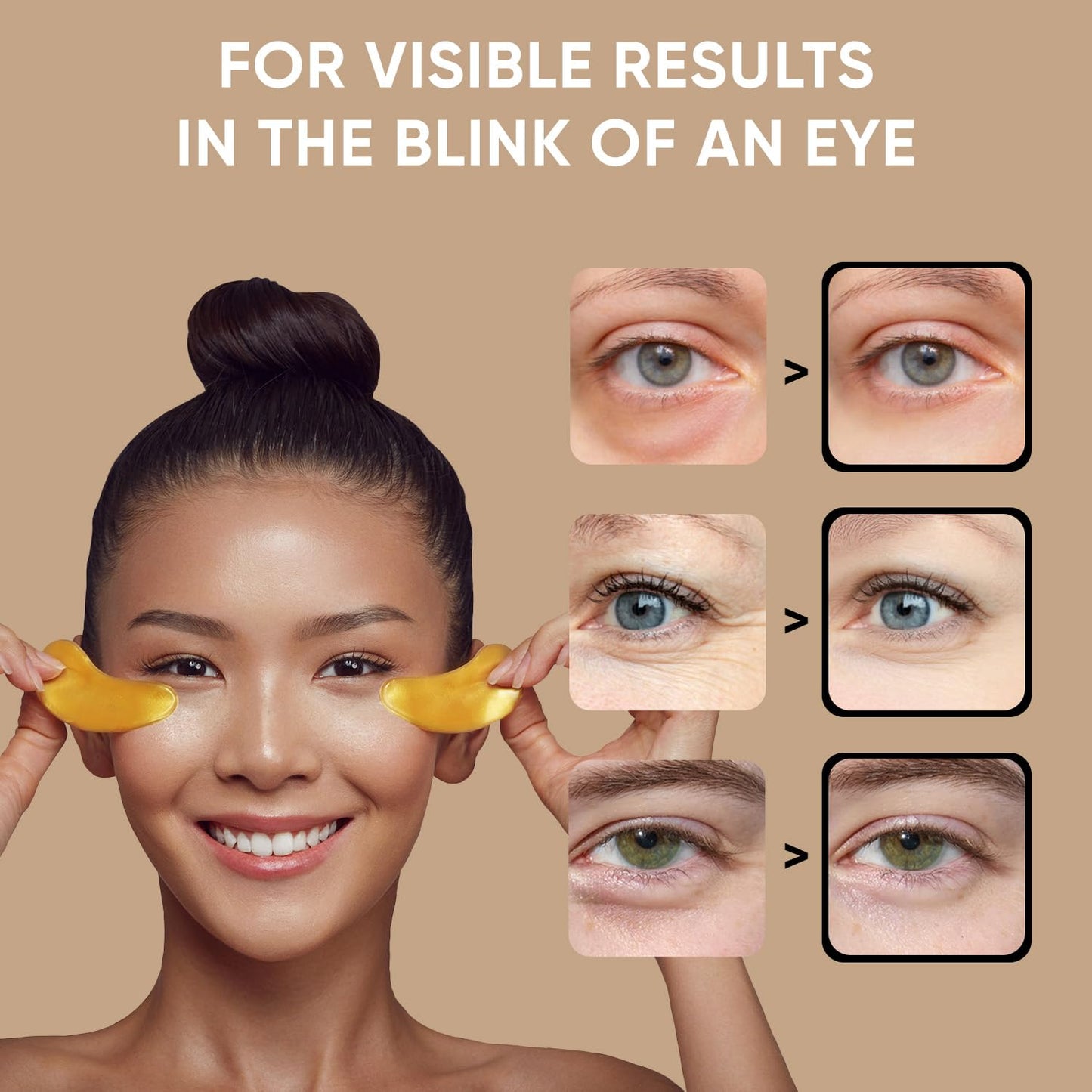 Celor Under Eye Patches for Puffy Eyes and Dark Circles - Eye Masks with Amino Acids & Collagen, Eye Care for Wrinkles - Birthday Gift for Women - Skincare Self Care