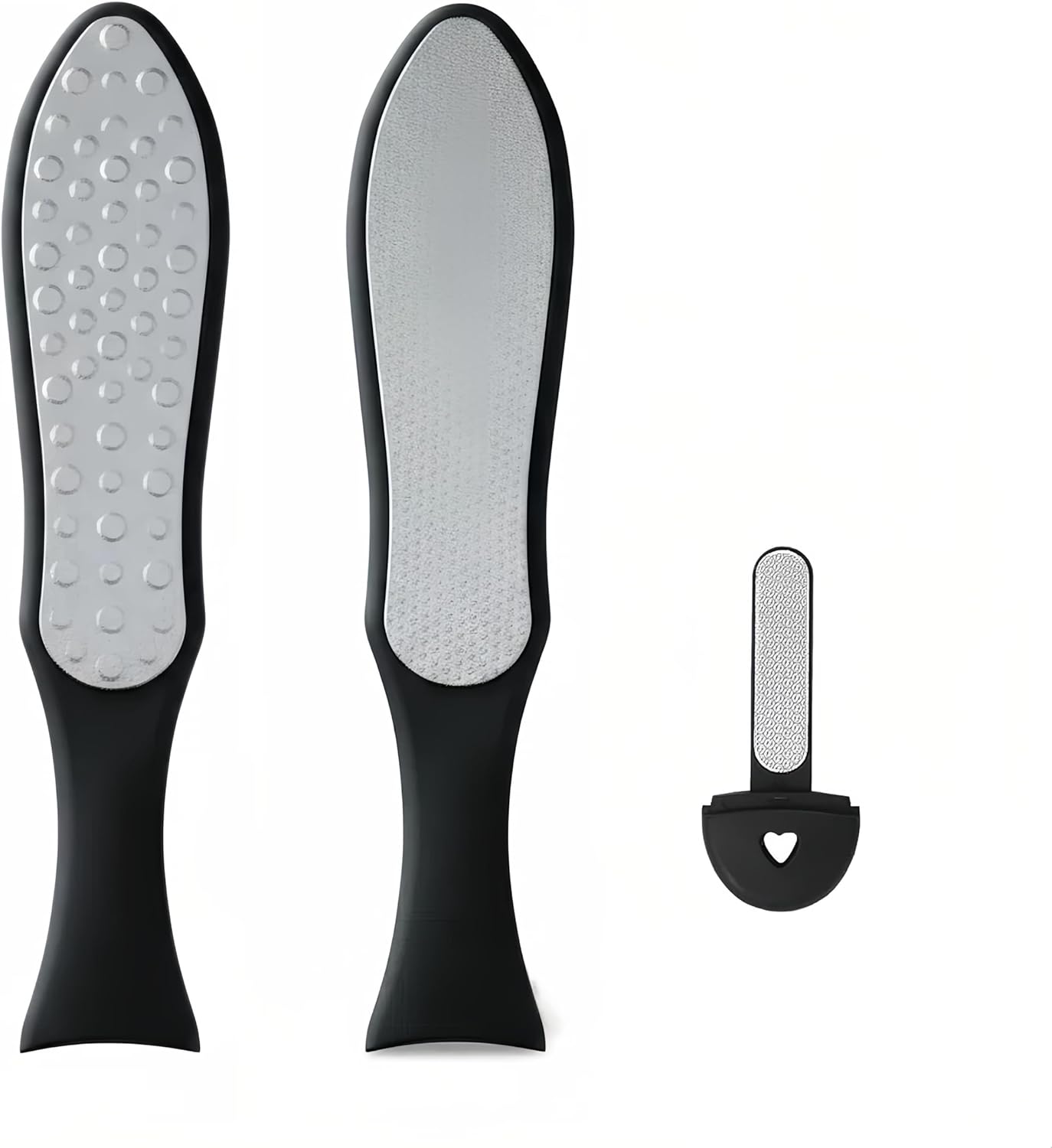 3 in 1 Foot File Callus Remover - Durable Double-Sided Stainless Heel Scraper for Cracked Heels | Pedicure Tool