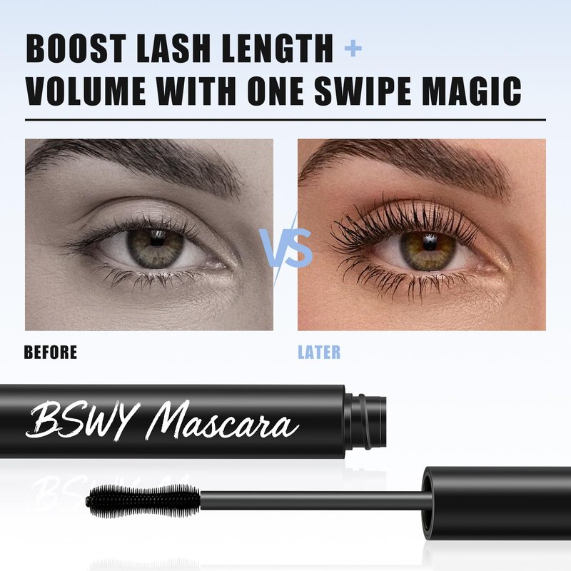 Telescopic Tubing Mascara for Women 60 Plus - Sky High Lift, Waterproof Formula with Nourishing Essence, Clump-Free & Long-Lasting Lash Definition