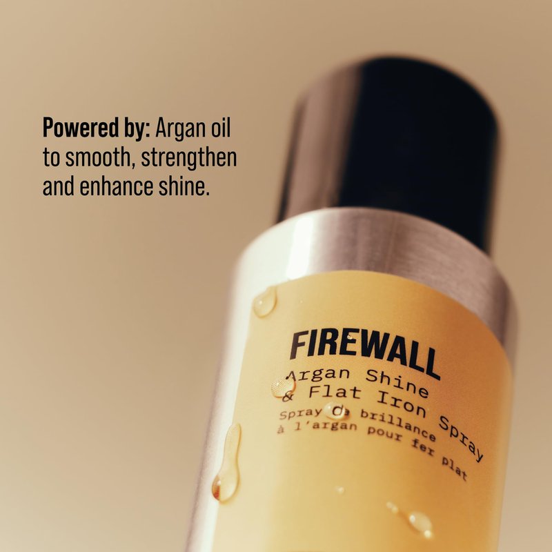 AG Care Firewall Argan Shine & Flat Iron Spray Heat Protectant and Maximum Shine Spray, 5 Oz