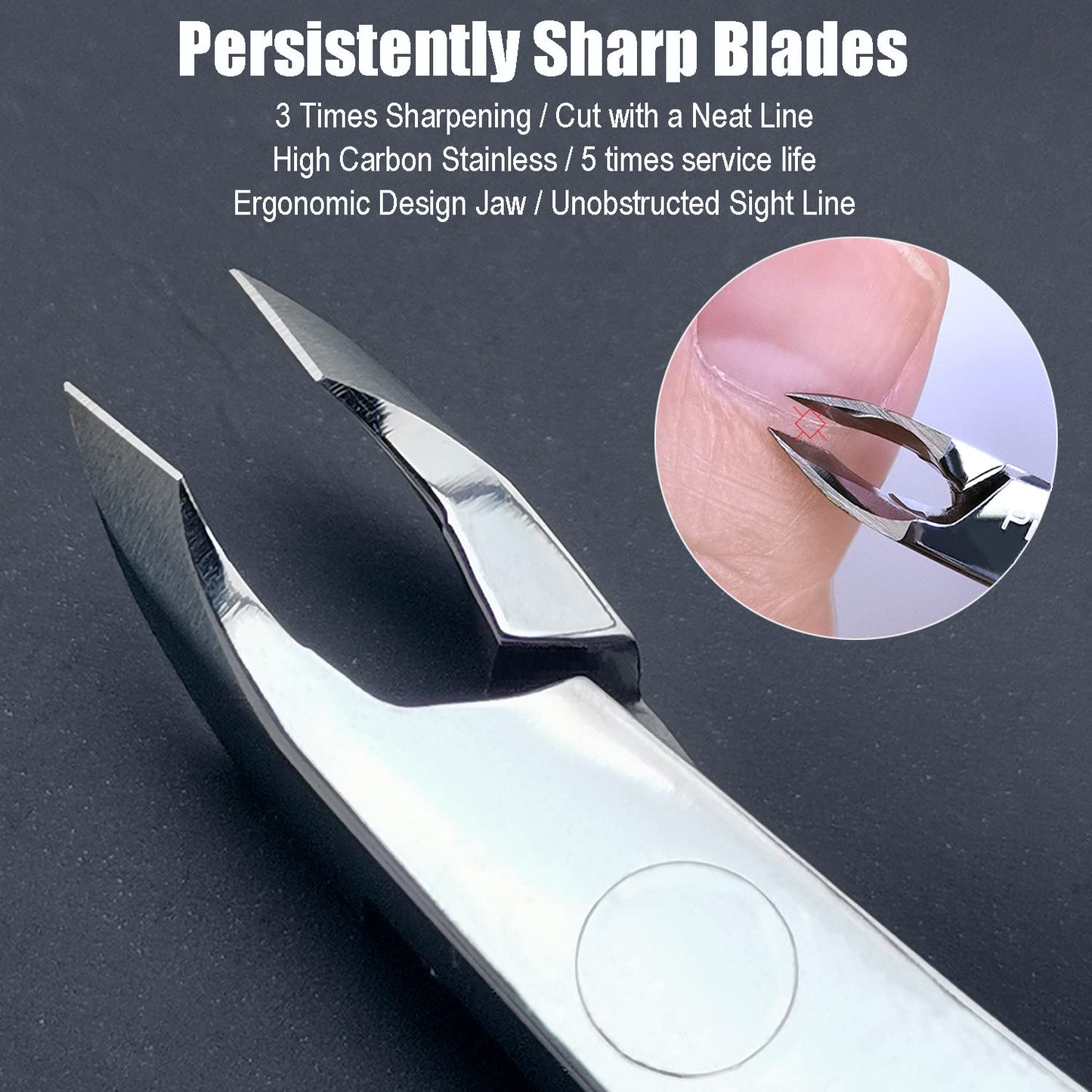 LePinko Salon-Quality Cuticle Trimmer with Cuticle Pusher and Cuticle Scissors Set