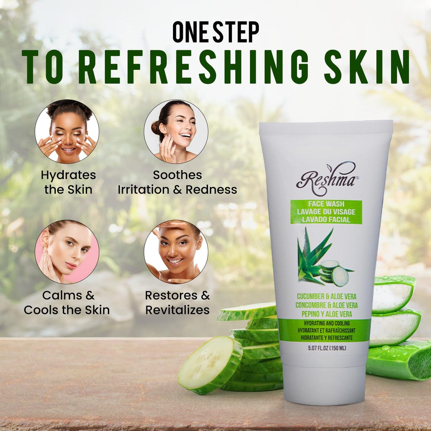 Reshma Beauty Face Wash for All Skin Types & Dull Skin, Gentle Cleanser
