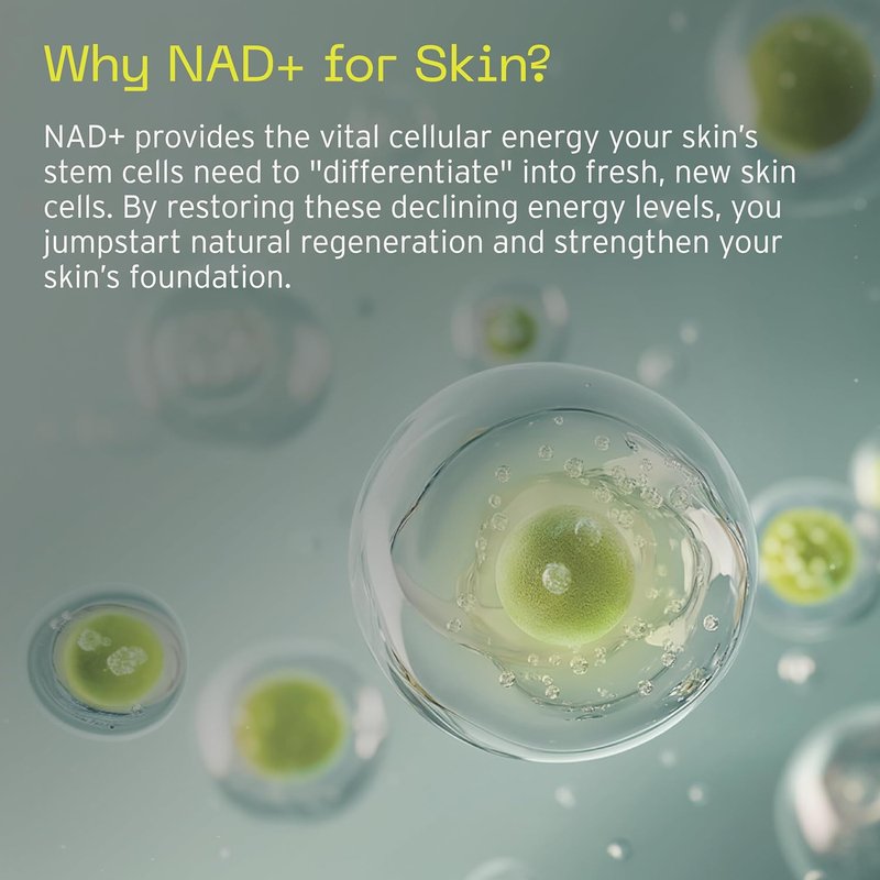 NAD+ Cell Restoration Cream - Clinically Proven Vegan Moisturizer | Hypoallergenic, Fragrance-Free (15ml)