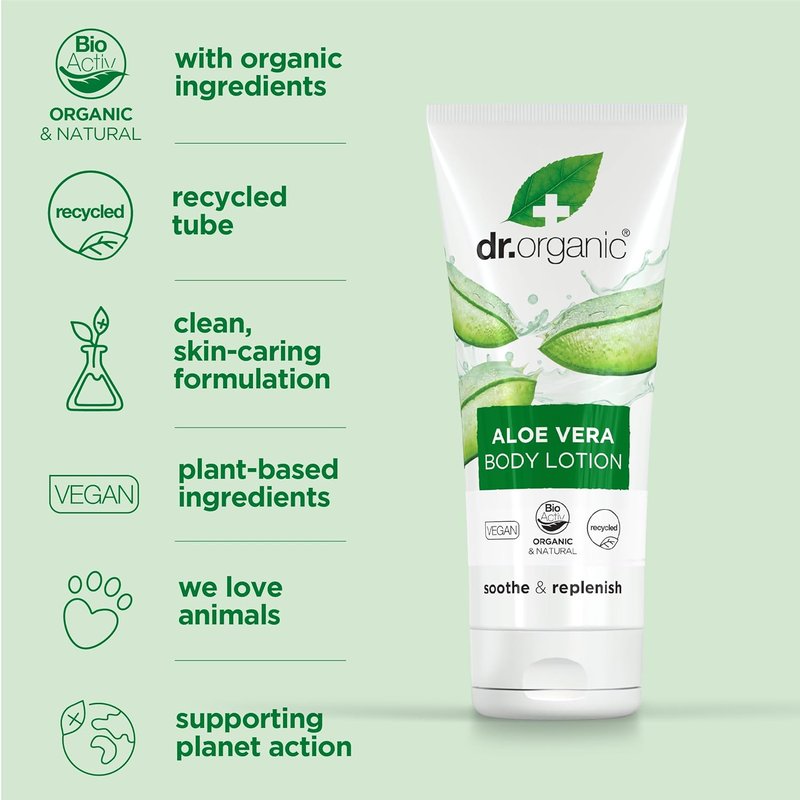 Organic Aloe Vera Skin Lotion - Hydrating & Soothing Moisturizer | 6.8 fl. oz.