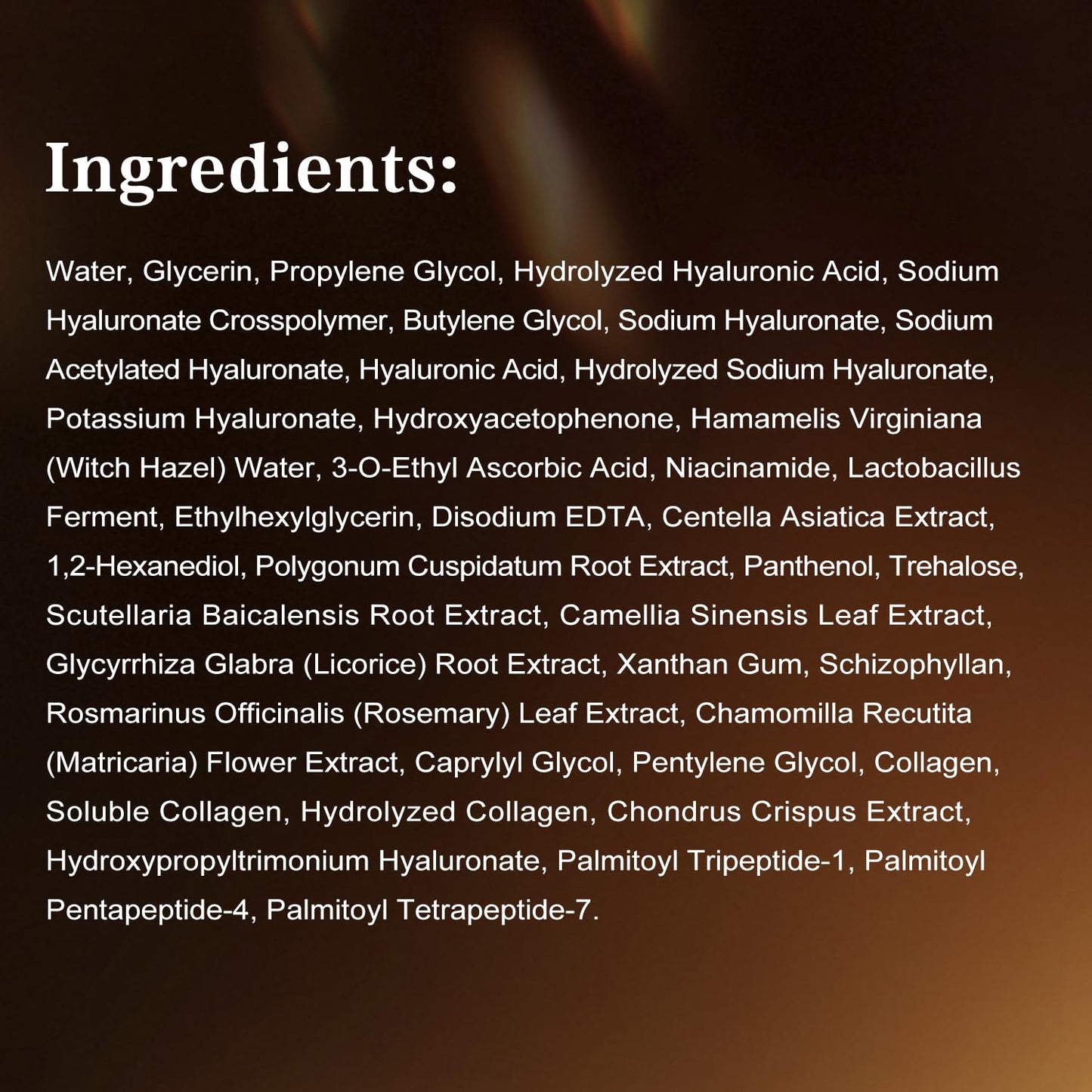 Ultra Hyaluronic Acid Serum for face with 8 Types of HA - 80,000 ppm HA Complex, Matrixyl 3000, Collagen Tri- Complex & Peptides, Multi-Layer Hydration Anti-Aging Face Serum