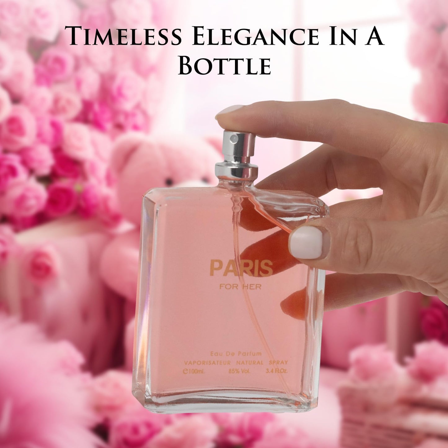 NovoGlow Paris For Her Eau de Parfum Spray Perfume, Fragrance for Women – Daywear Casual Daily Cologne, 3.4 Oz Bottle – Long-Lasting Scent, Ideal Beauty Gift for Birthday, Anniversary