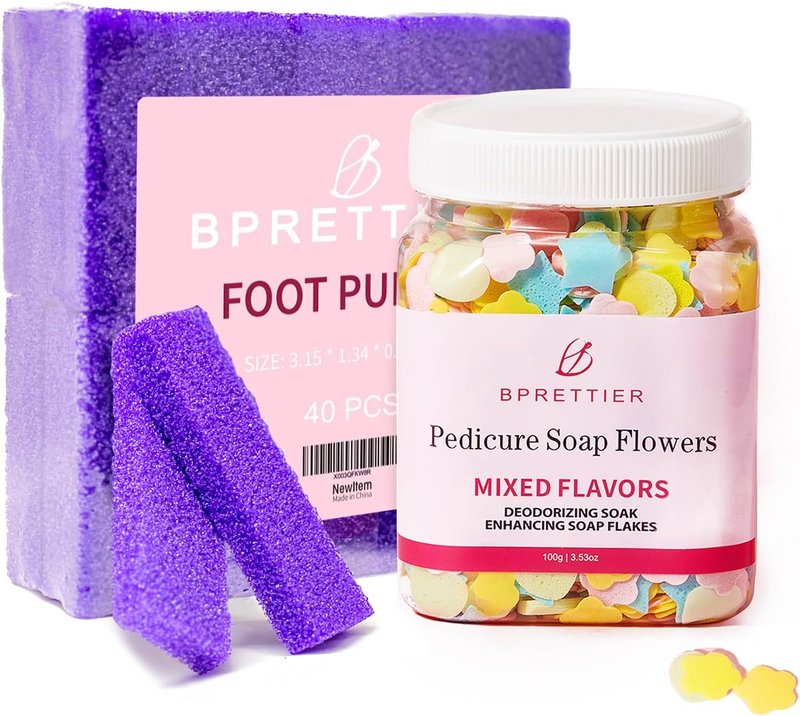 Pedicure Foot Spa Kit - Foot Scrubber & Dead Skin Remover for Smooth Feet | Includes Foot Soap