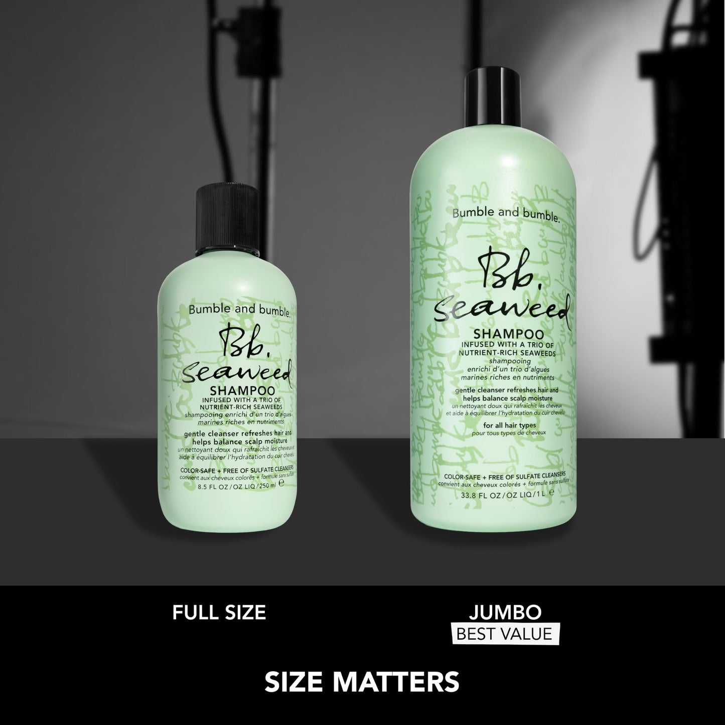 Bumble and bumble. Seaweed Hydrating Shampoo | Gently Cleanses Without Stripping |Improves Scalp Hydration| Sulfate-Free Cleanser | For Fine to Medium Curly Wavy Straight Hair, 8.5 Fl Oz