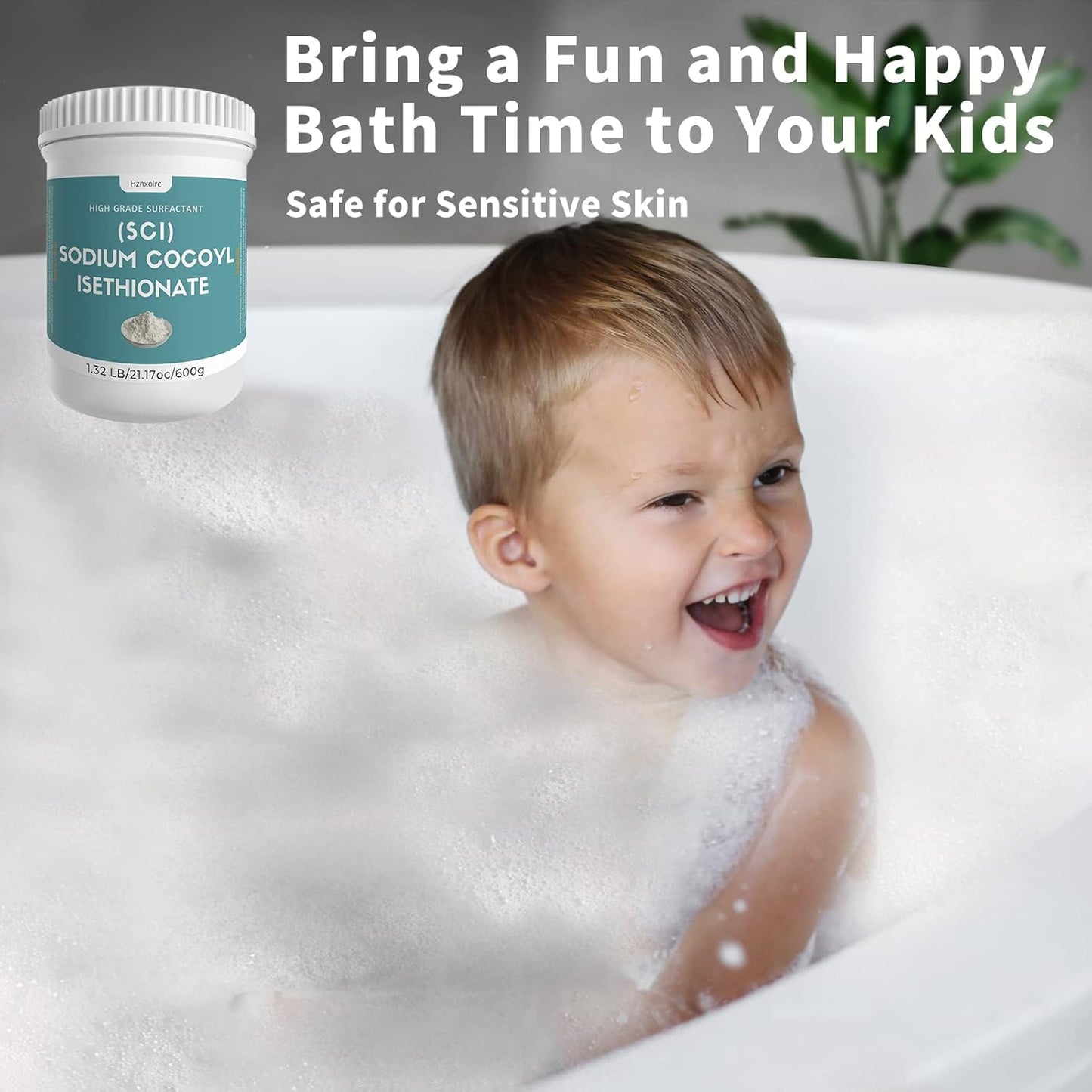 Sodium Cocoyl Isethionate Powder - Premium SCI for Bath Bombs & Truffles | 21.17 oz, Biodegradable, Gentle on Skin