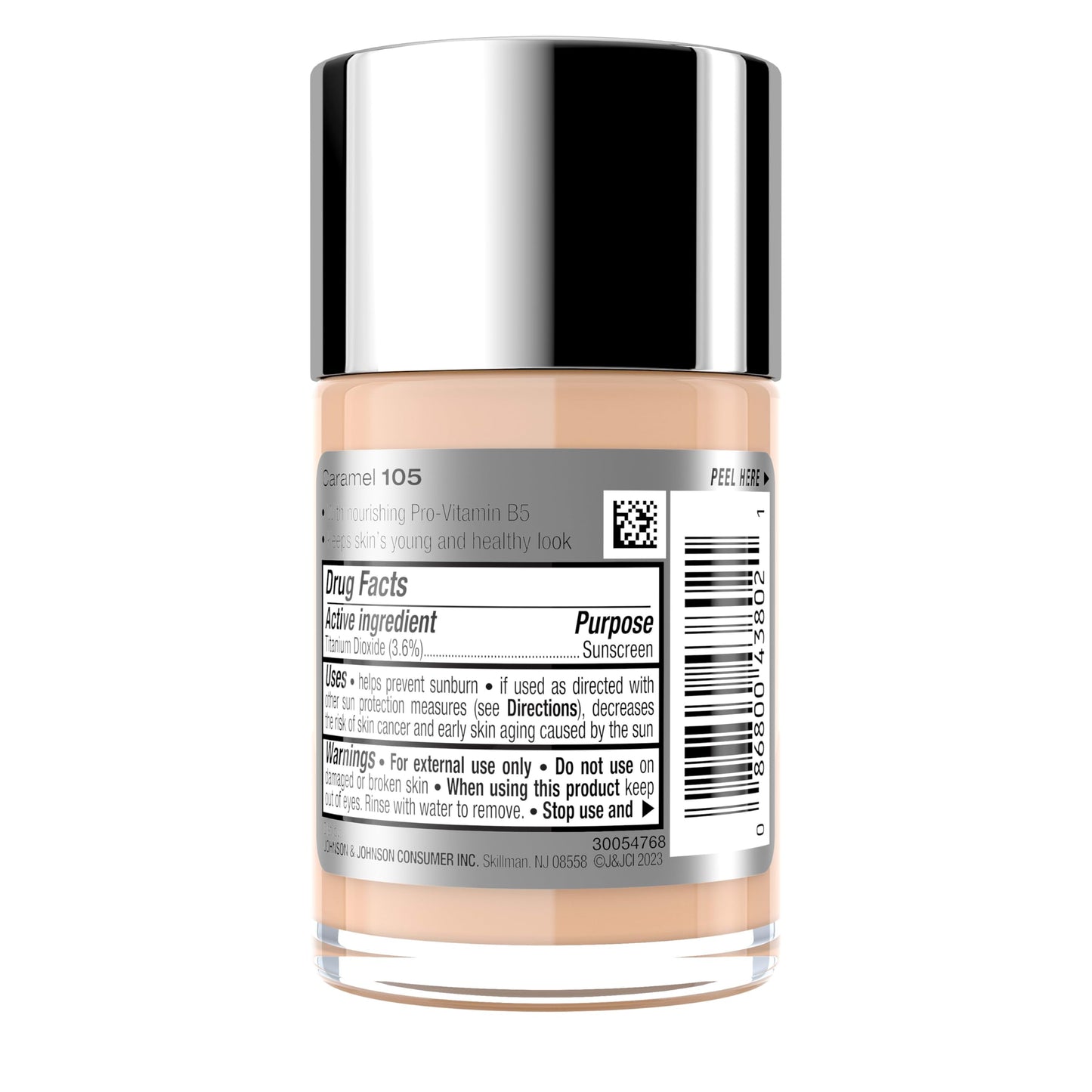 Neutrogena Healthy Skin Liquid Foundation Makeup with Broad Spectrum SPF 20 Sunscreen, Lightweight, Medium Coverage Makeup with Sunscreen and Pro-Vitamin B5, Caramel 105, 1 fl. oz