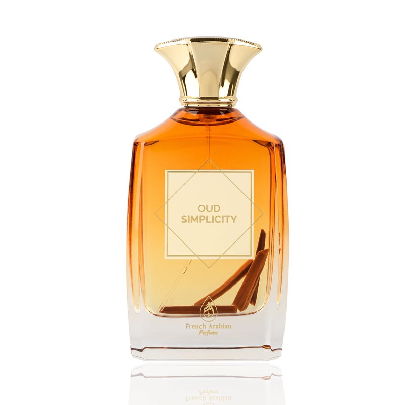 French Arabian Perfumes Oud Simplicity 100ml Oud Perfume for Women and Men Long-lasting Oud Rose, Sandalwood and Vanilla Scent