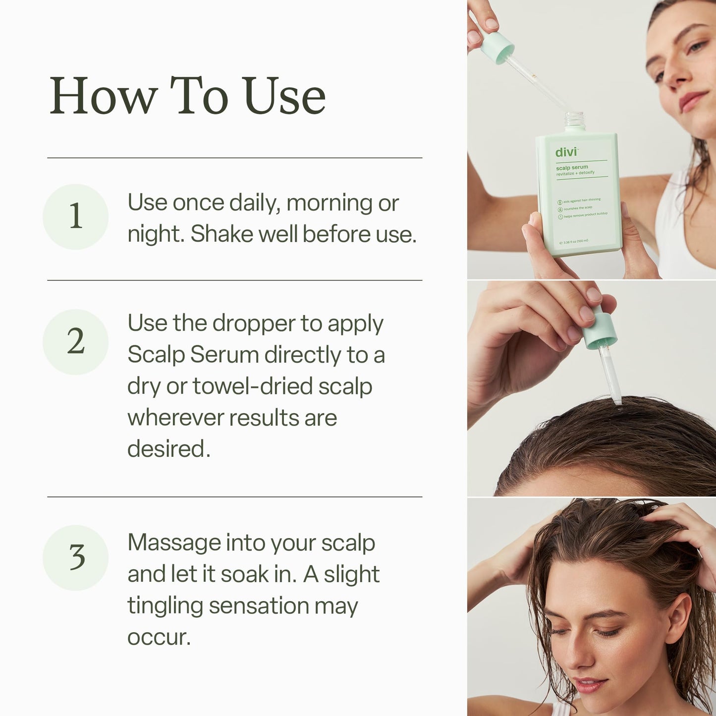 Divi Hair Scalp Serum for Women and Men - Revitalize and Balance Your Scalp - Improves Appearance of Thinning Hair, Nourishes the Scalp and Helps Remove Product and Oil Buildup, 100ml