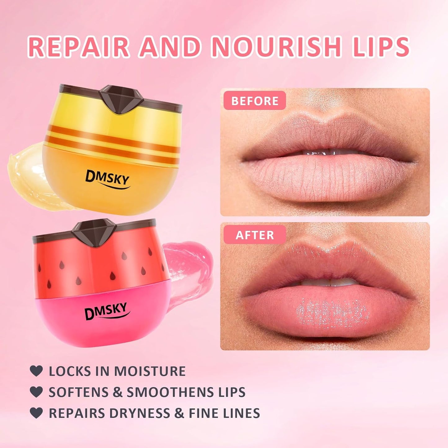Bee Lip Balm Set - 12 PCS Honey Pot Propolis Sleeping Mask for Dry Lips | Perfect Gift for Women & Girls