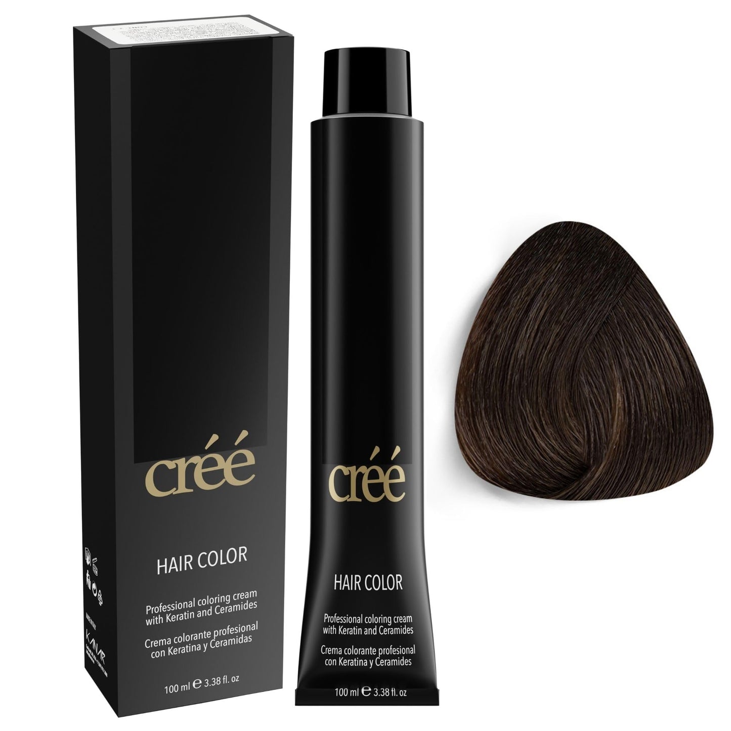Cree Professional 4 - Brown Permanent Hair Color - Long Lasting, Rich Vibrant - Gray Coverage 100ml - 3.4 fl.oz.
