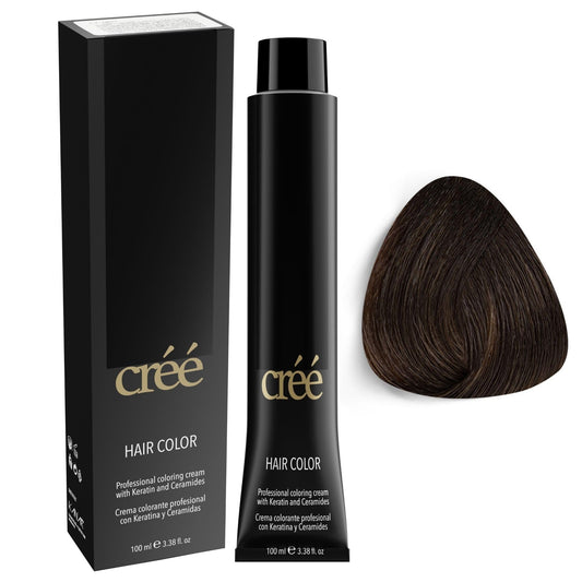 Cree Professional 4 - Brown Permanent Hair Color - Long Lasting, Rich Vibrant - Gray Coverage 100ml - 3.4 fl.oz.