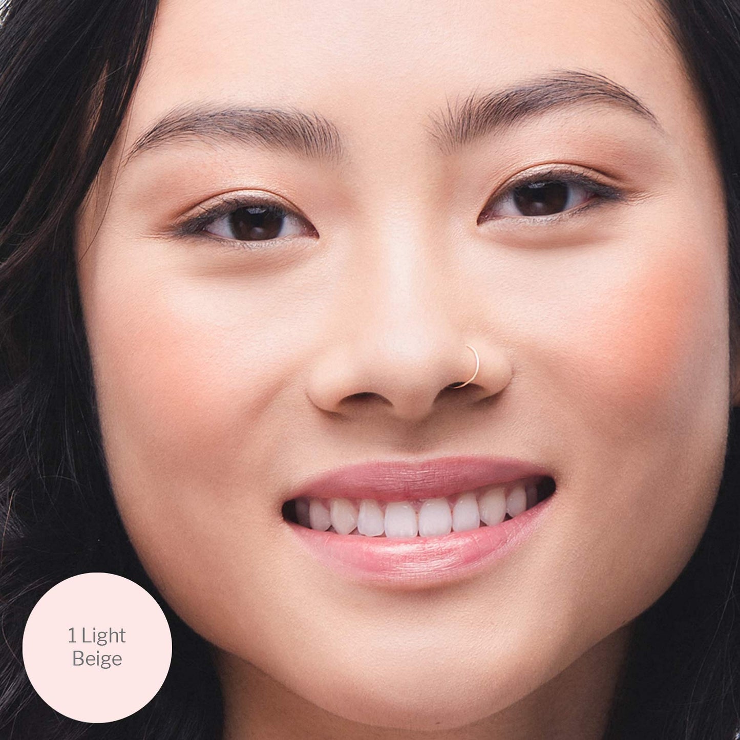 True + Luscious Camera Stick Foundation | Full Coverage Cream for Flawless Airbrushed Skin | Hydrating Non-Comedogenic Formula | Vegan Paraben-Free Cruelty-Free 0.49 oz | Shade 1: Light Beige